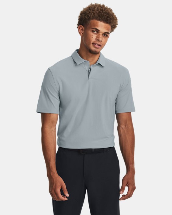Men's UA Luxe Polo in Blue image number 0